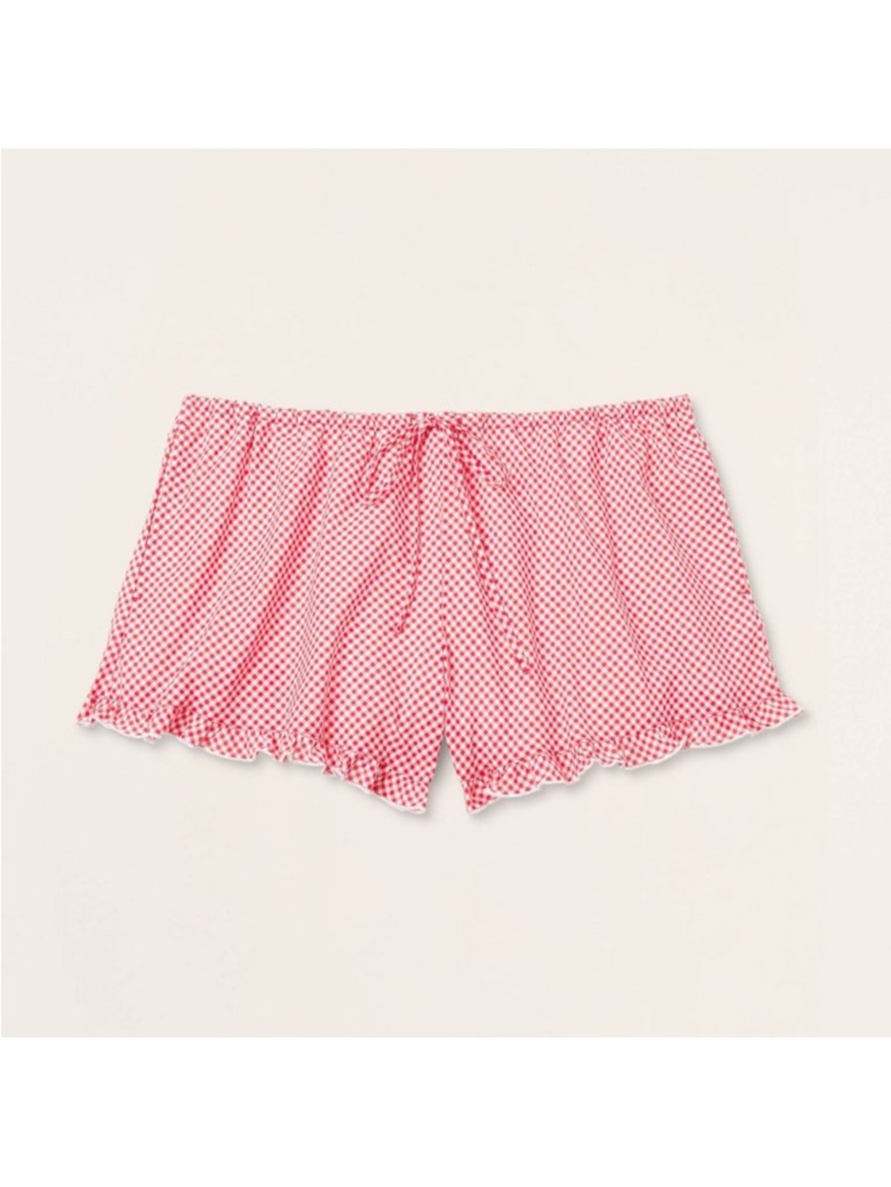 Parke x Target Women’s Red White Gingham Ruffle Shorts